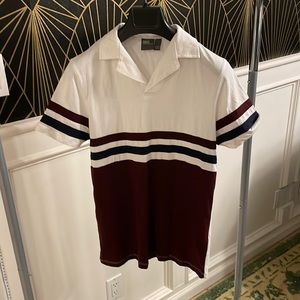 ASOS men’s retro style polo with revere collar